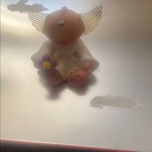 Adorable Angel Figurine with Gold Wings